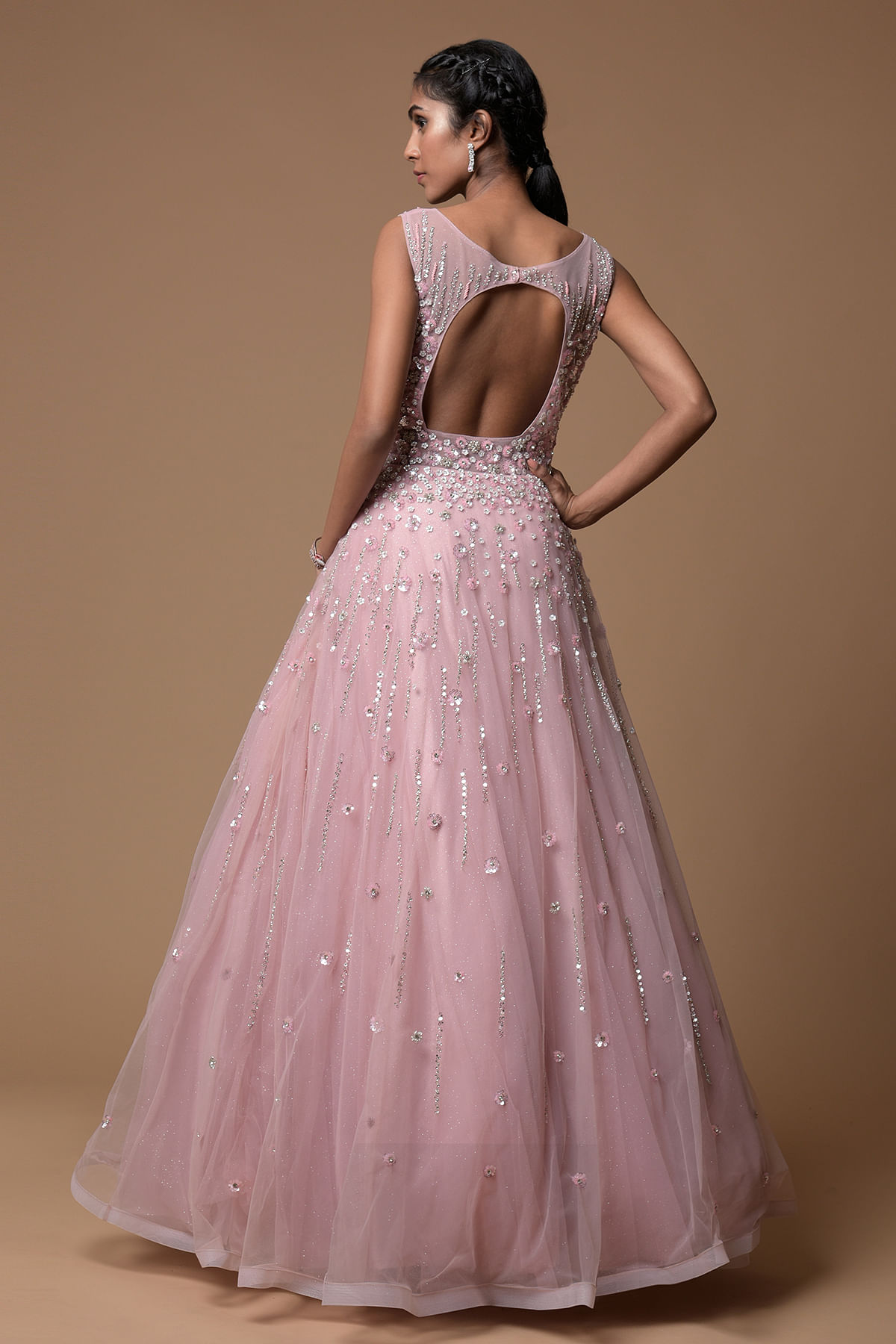 Blush Pink Off the Shoulder Prom Dresses Tulle A-Line Evening Dress 21 –  vigocouture