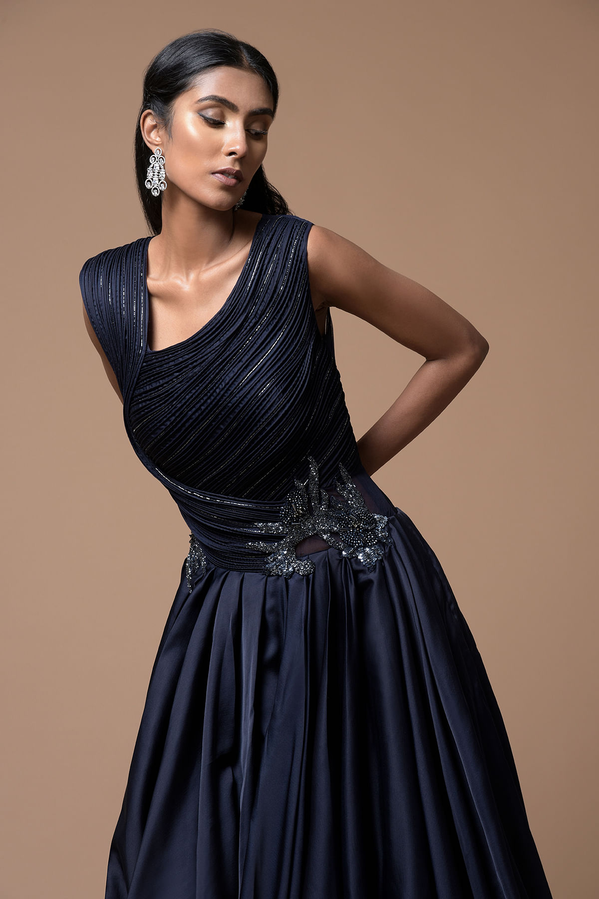 Evening gown midnight on sale blue