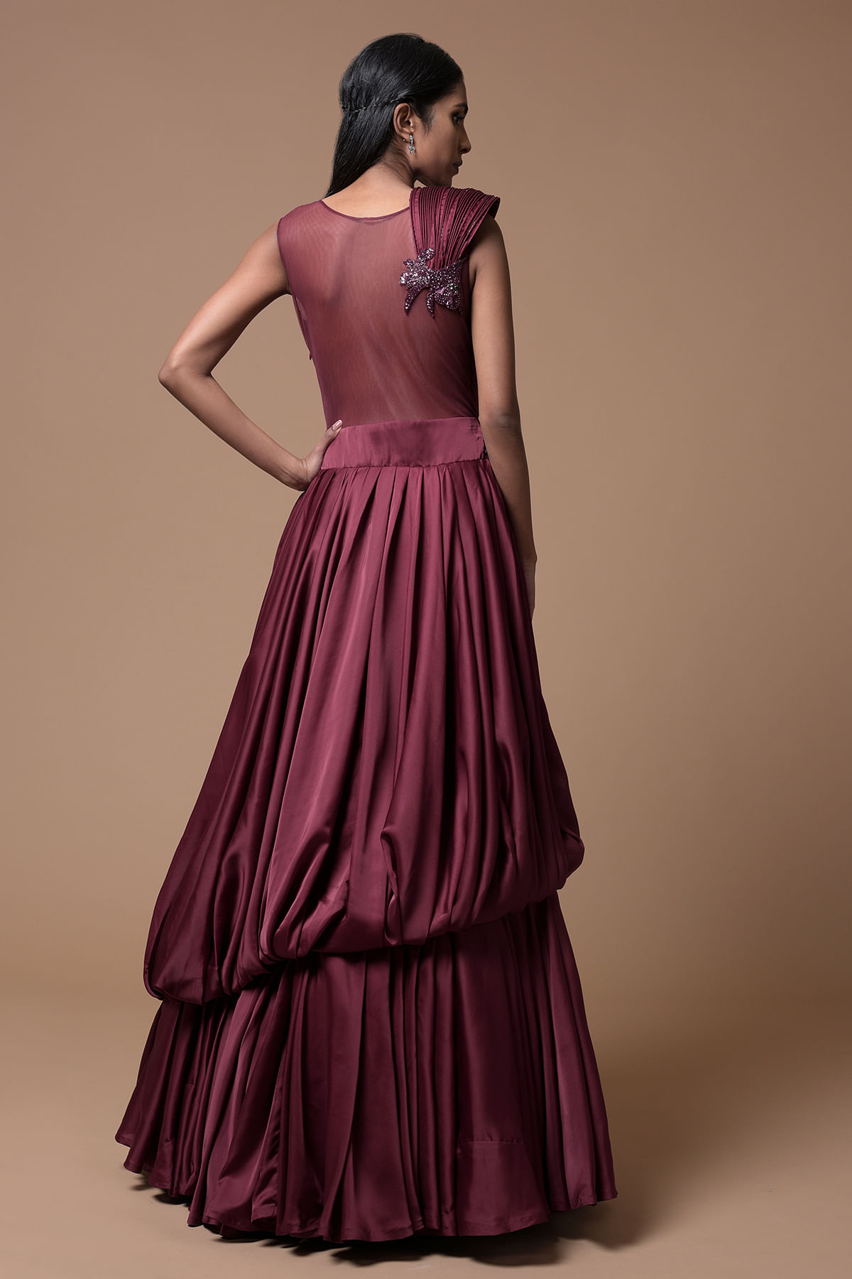 Silk evening hotsell gown design