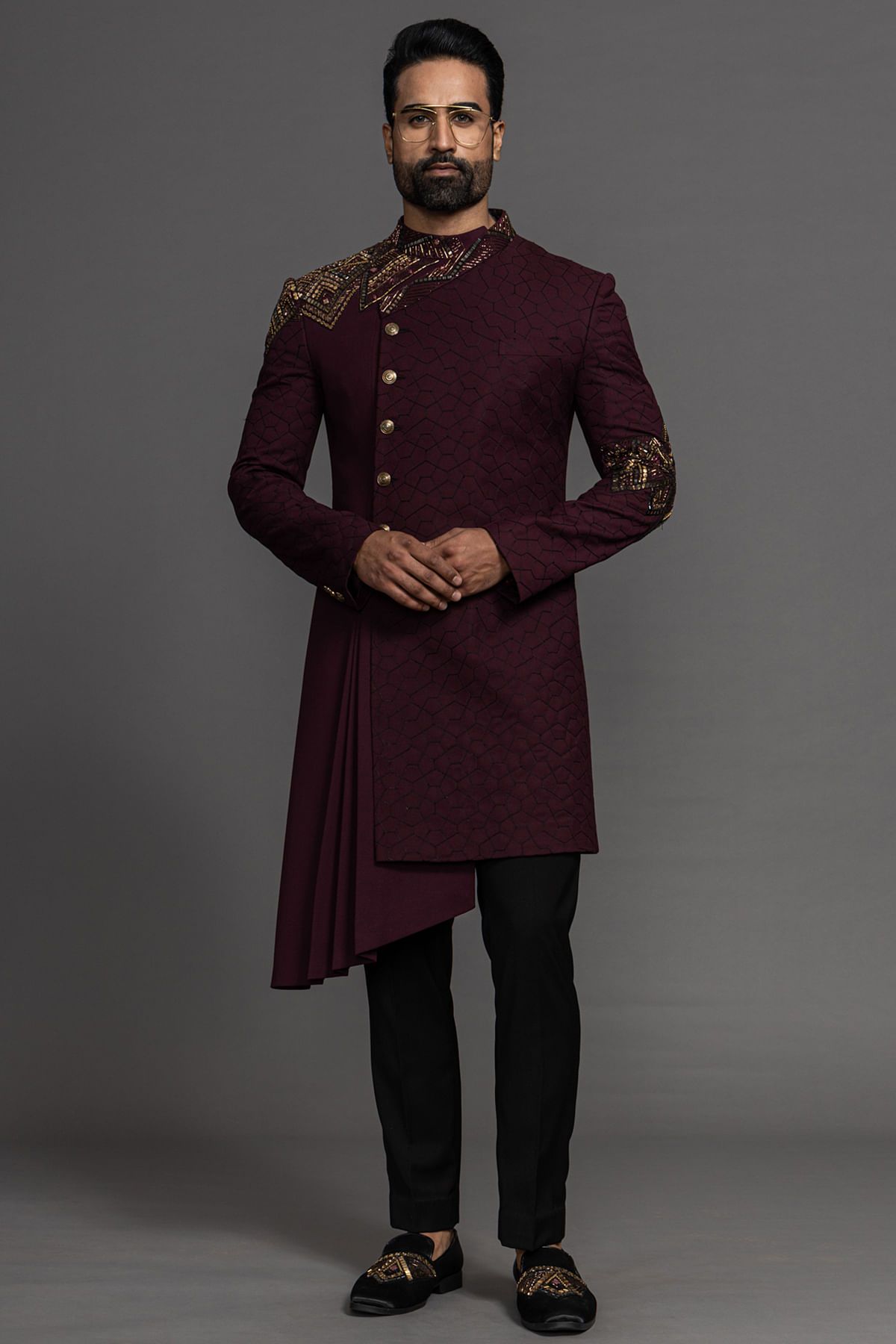 Purple IndoWestern Sherwani