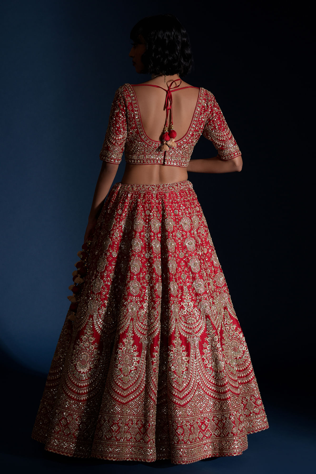 Buy Zeel Clothing Women's Thread Sequins Embroidery Silk Bridal New Lehenga  Choli with Dupatta (7055-Red-Wedding-Bridal-Stylish-Latest; Free Size) at  Amazon.in