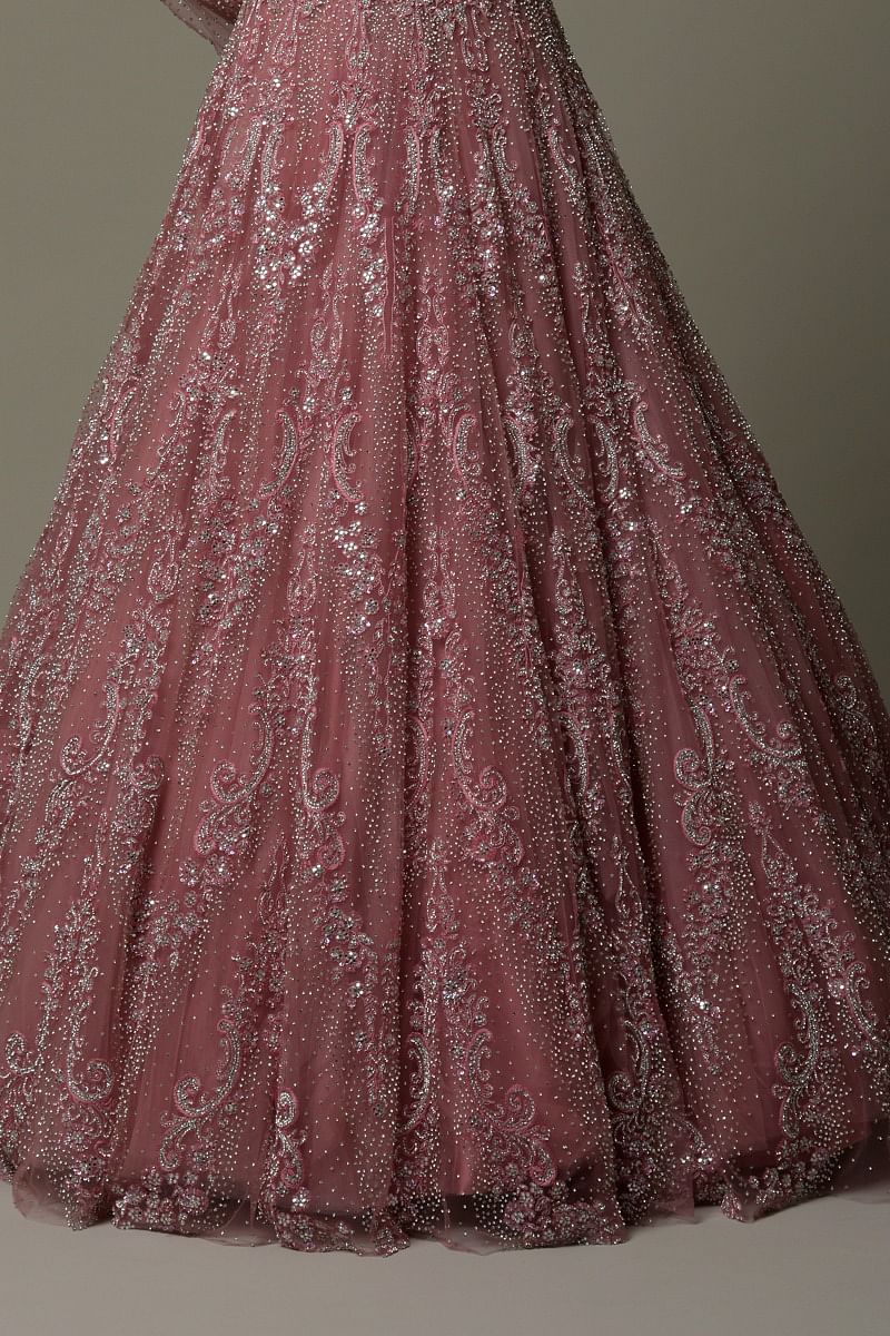 Illusion V-Neck Long Sleeve Lace Wedding Gown | David's Bridal