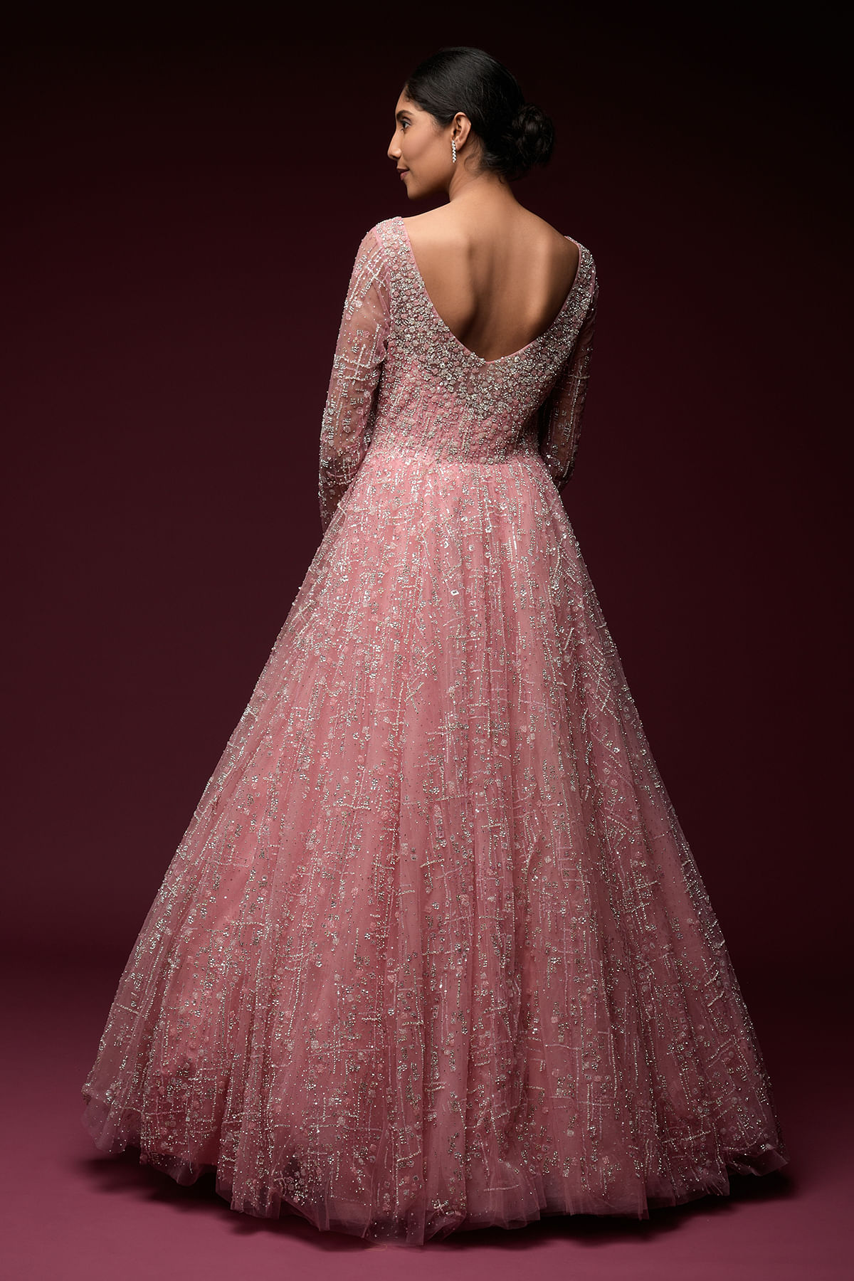 Beauty at its best in the ombre powder pink ball gown. | Pink evening  dress, Fashion dresses, Pink ball gown