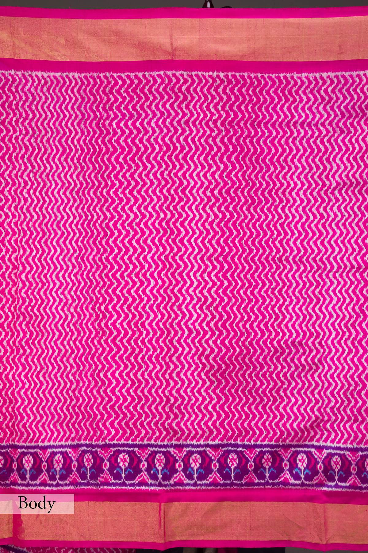 Magenta Pink Woven Patola Silk Saree-SK3327