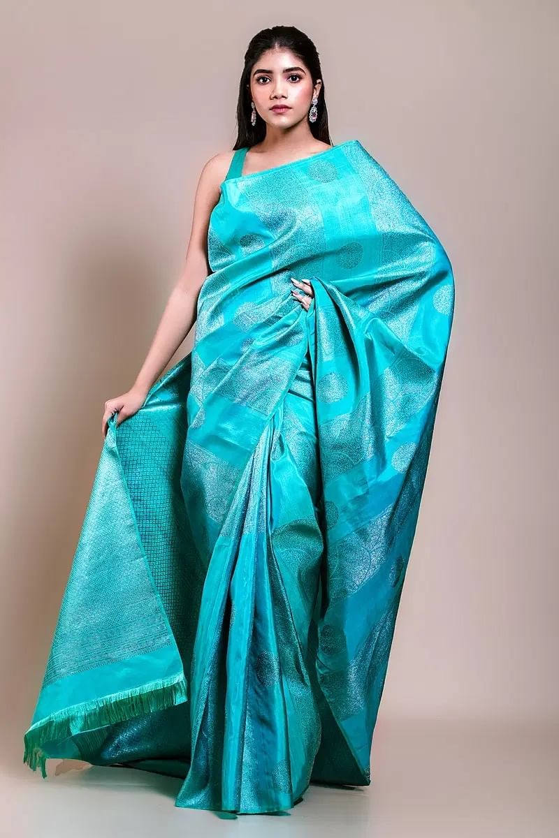 Blue Kanchipuram Silk Saree