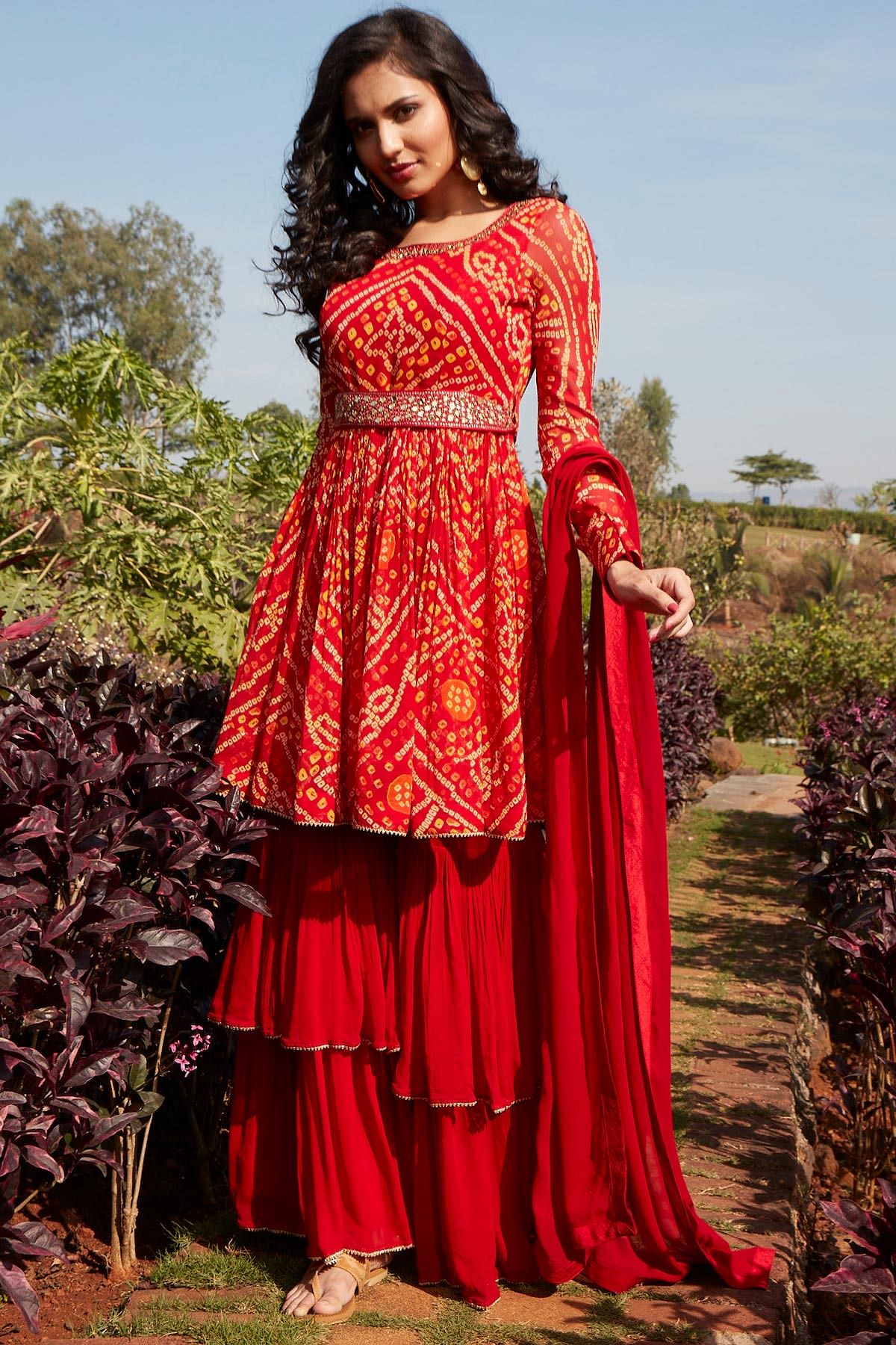 Red party wear hot sale salwar suit