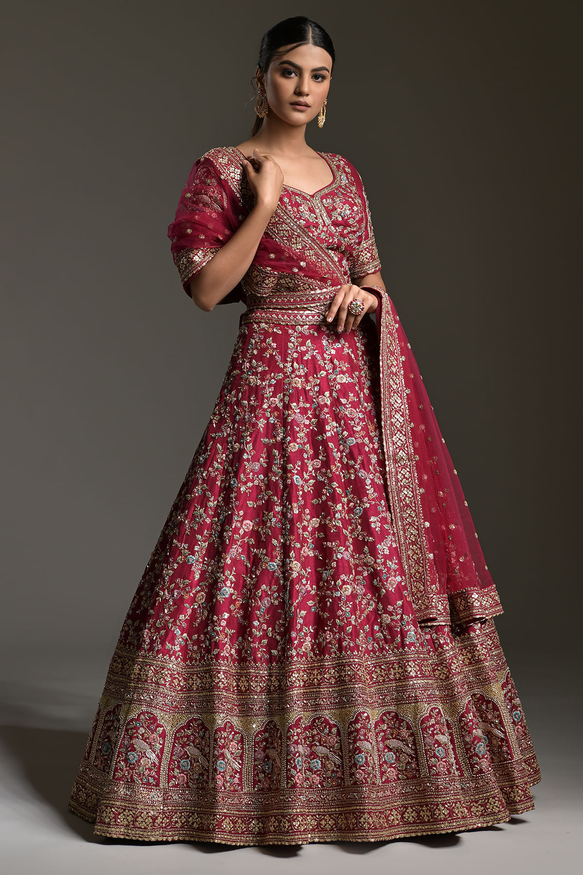 Red Bridal Lehenga