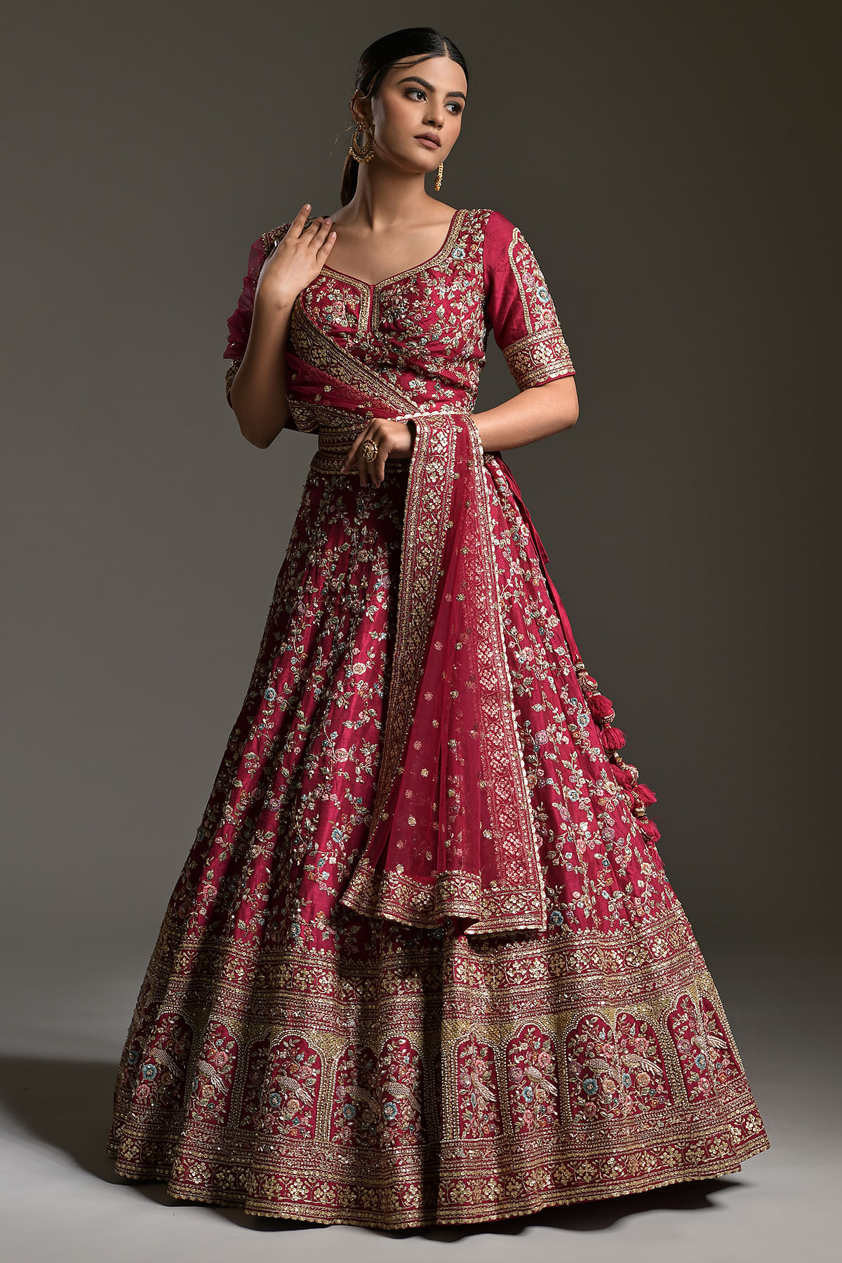 Maroon Colour New Exclusive Wedding Wear Heavy Work Latest Bridal Lehenga  Choli Collection 8702 - The Ethnic World