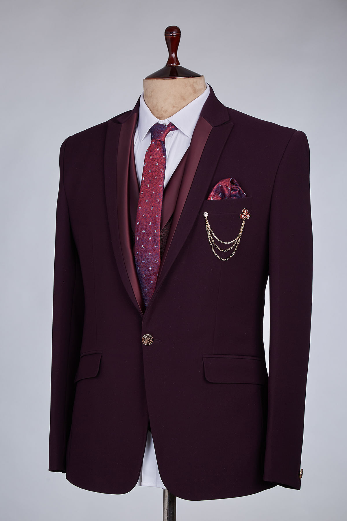 Buy Pal Zileri Dark Grey Checked Suit Set Online - 580483 | The Collective