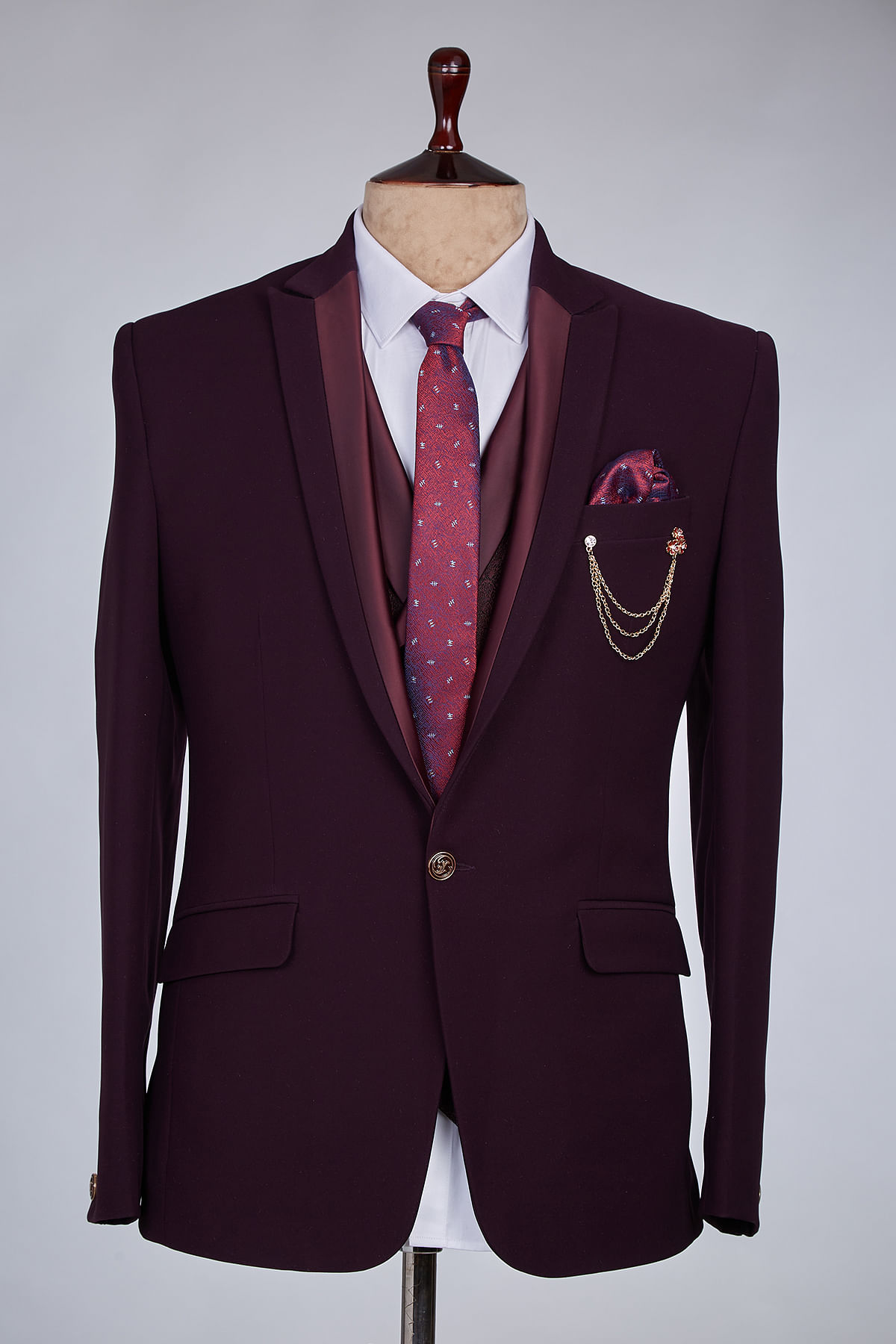 Purple color 2024 coat suit