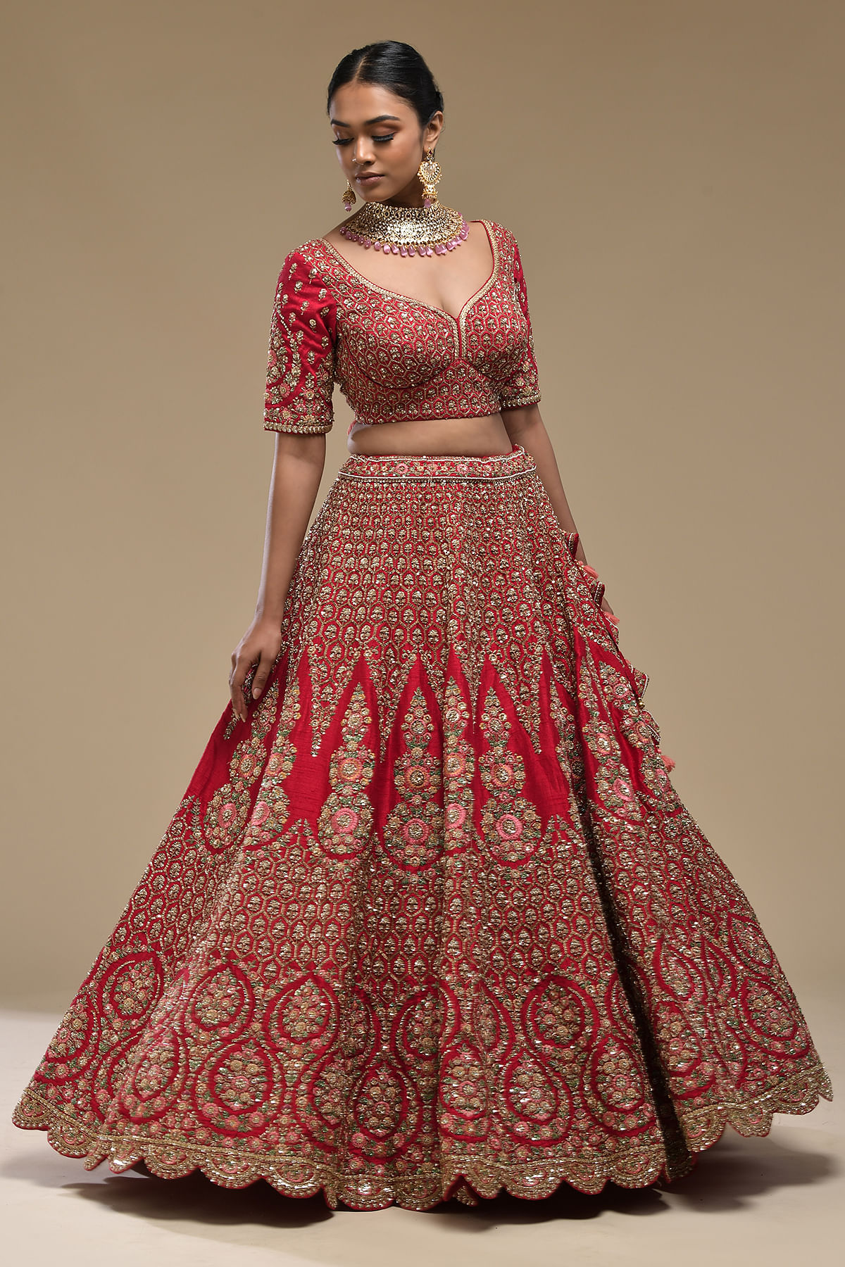 Red bridal Lehenga 571 – Pakistan Bridal Dresses
