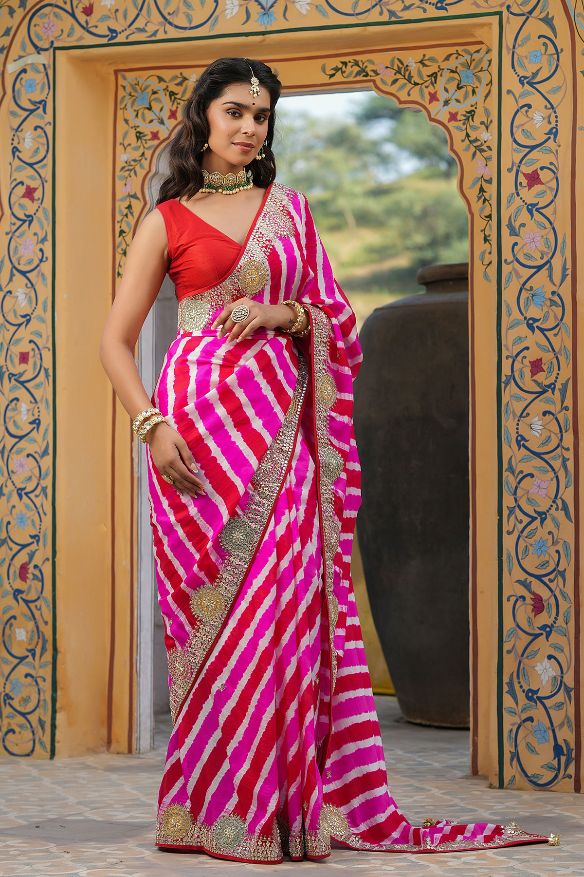 Buy Party Wear Pink Printed Work Georgette Saree Online From Surat  Wholesale Shop.