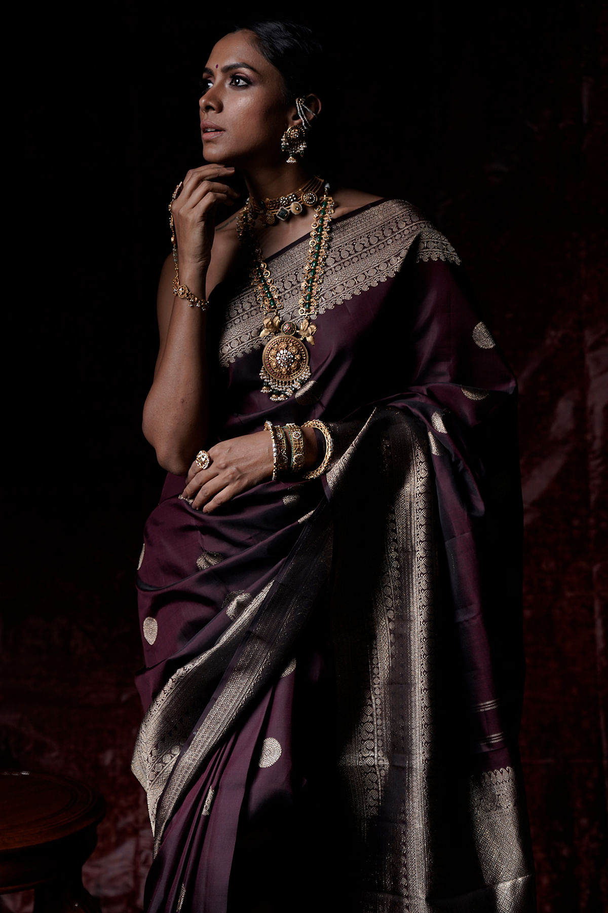 Mellifluous Purple Kanjivaram Silk Saree With Beautiful Blou