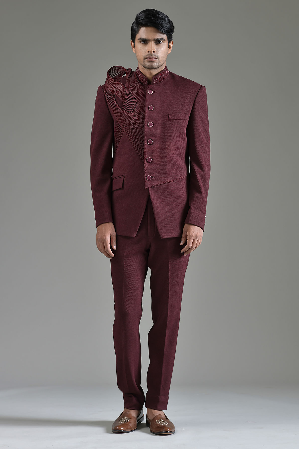 Buy Designer Handmade Wine Color Jodhpuri Bandgala Suit for Men for Wedding  Party Reception and Events and Festive Online in India - Etsy