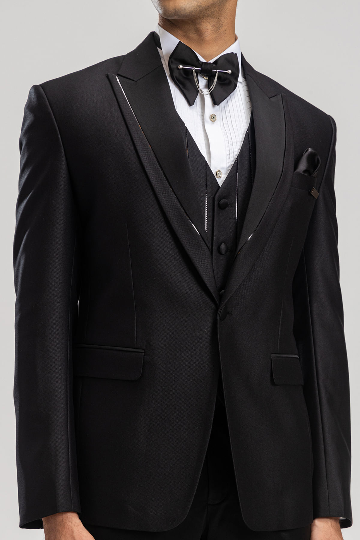 Dark Grey Tuxedo Suit