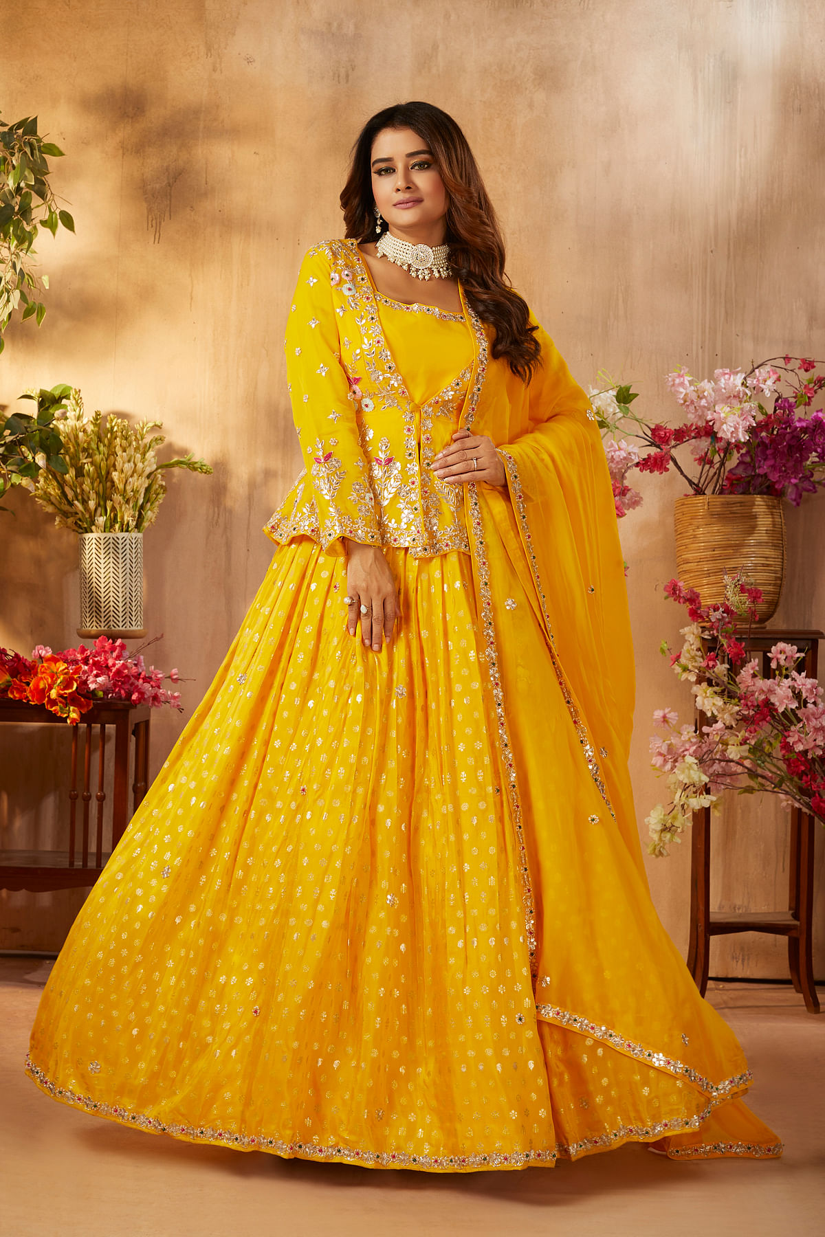 Yellow Jacket Lehenga