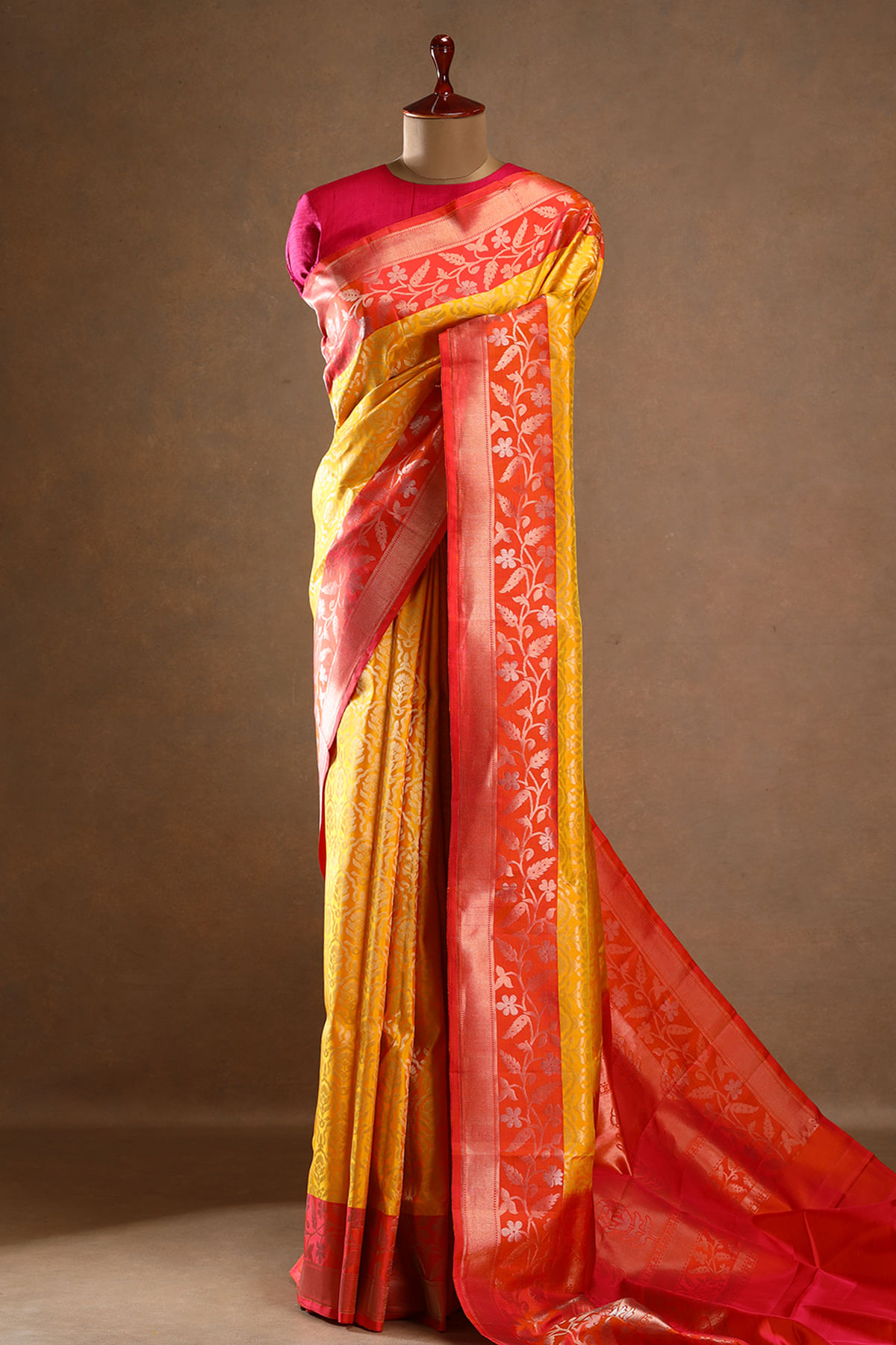 Yellow Silk Saree