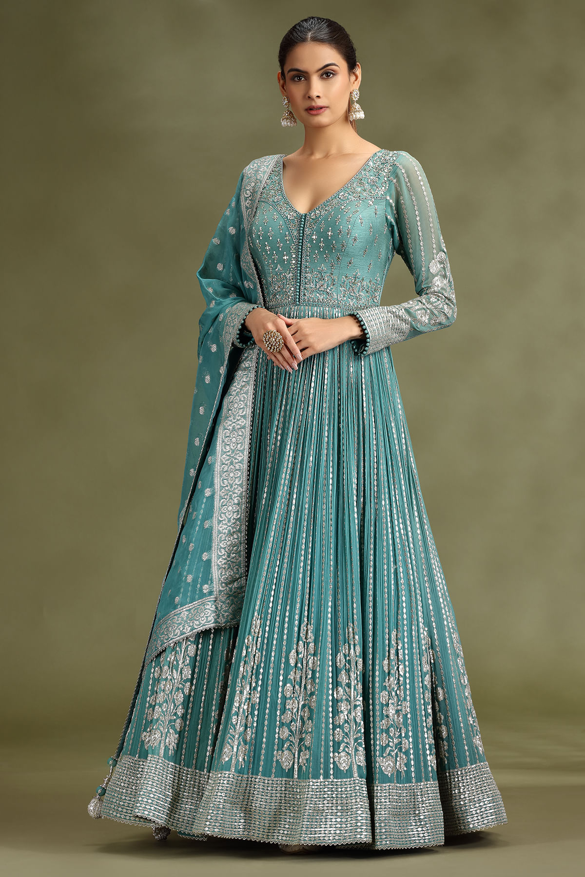 Blue Anarkali Suit