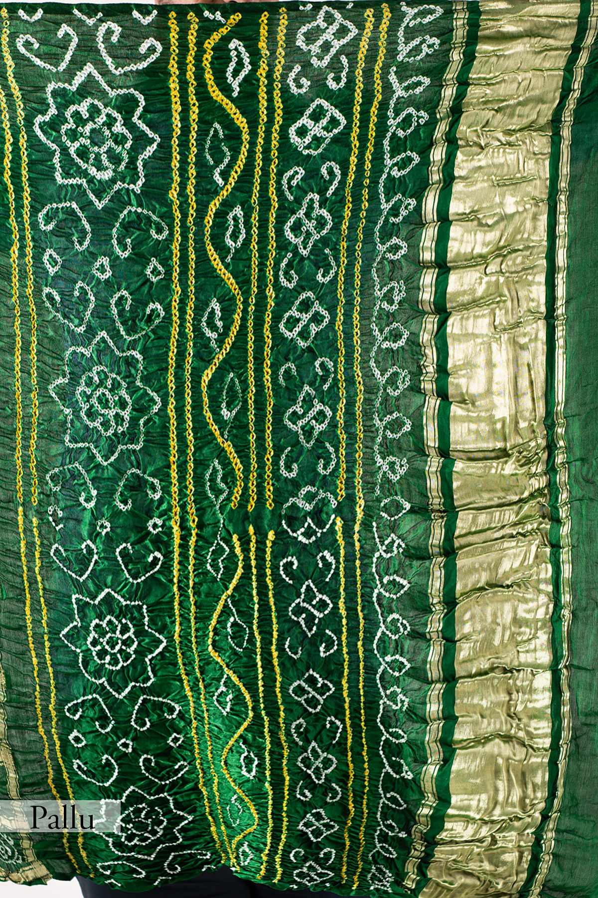 Blue Peacock Gaji Silk Bandhani – Balaji Patola