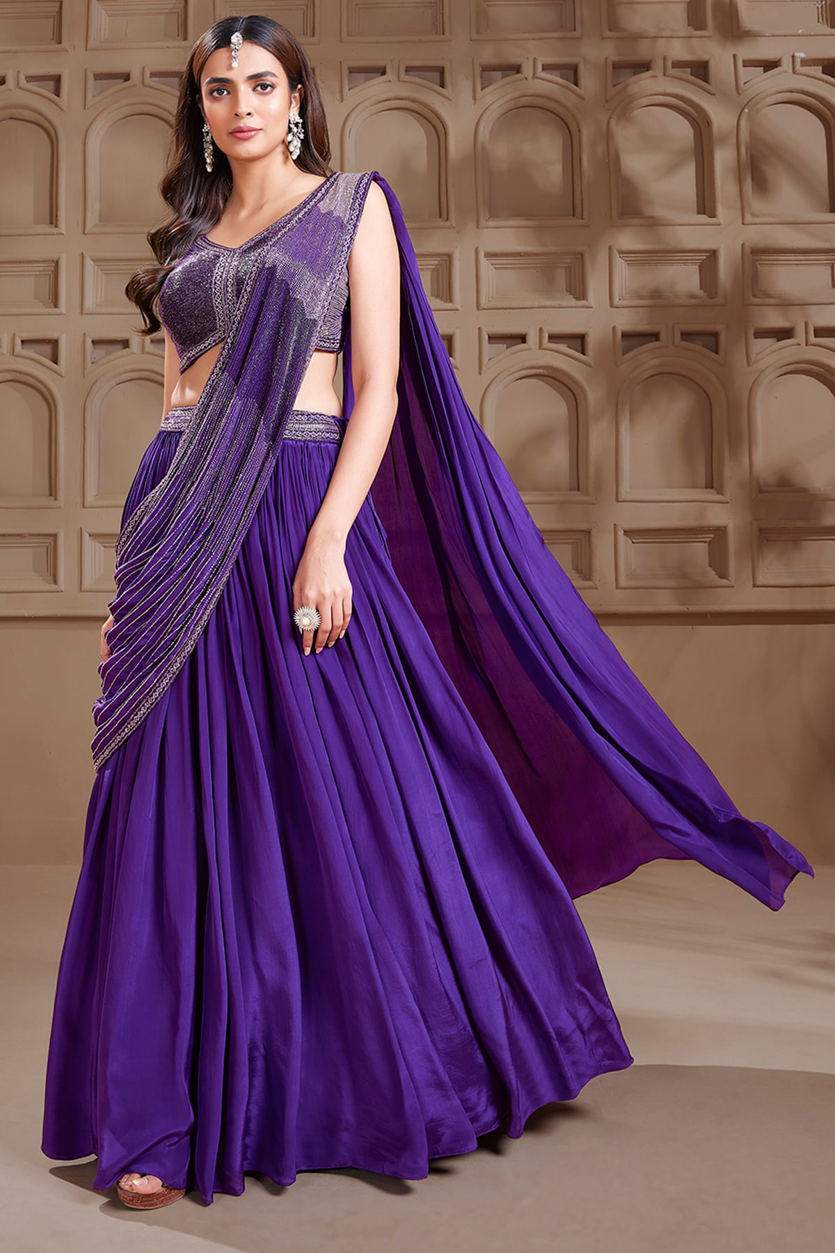 Saree Style Lehenga