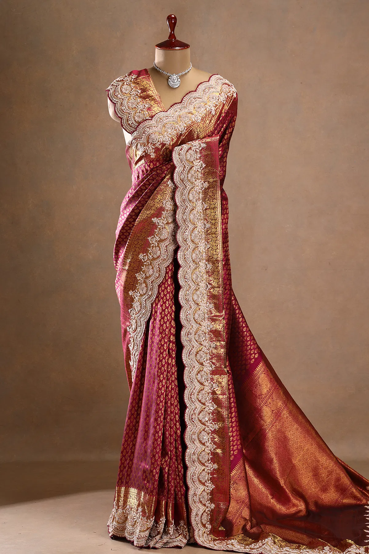 Purple Kanchipuram Silk Saree