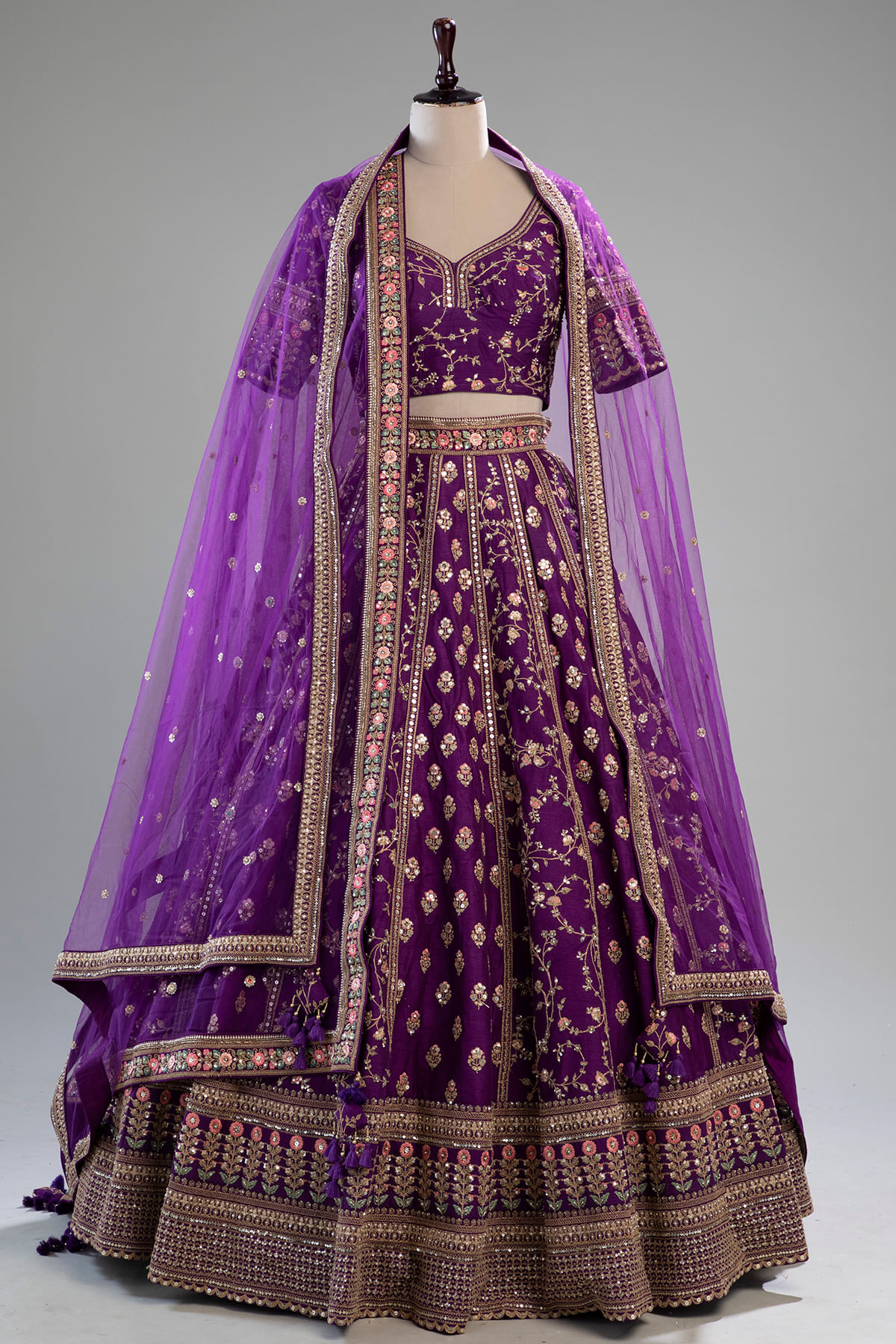 Purple Wedding Lehenga 