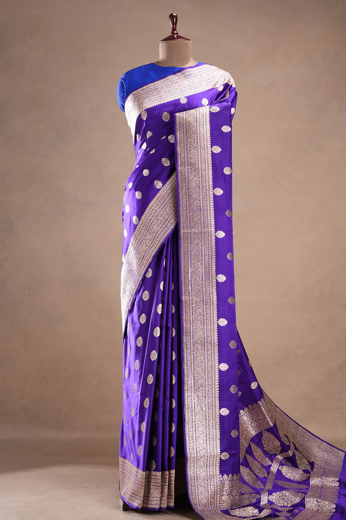 Purple Banarasi Silk Saree
