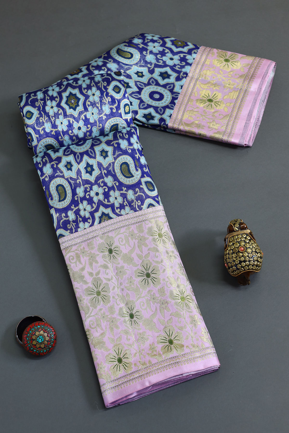 Purple Kanchipuram Silk Saree