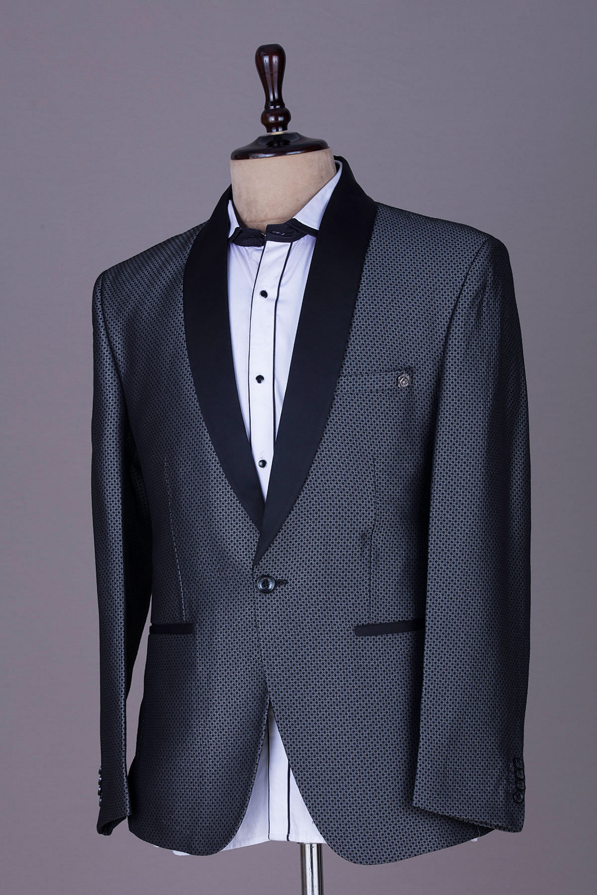Chalk Pink Woven Italian Classic Suit-HF3780