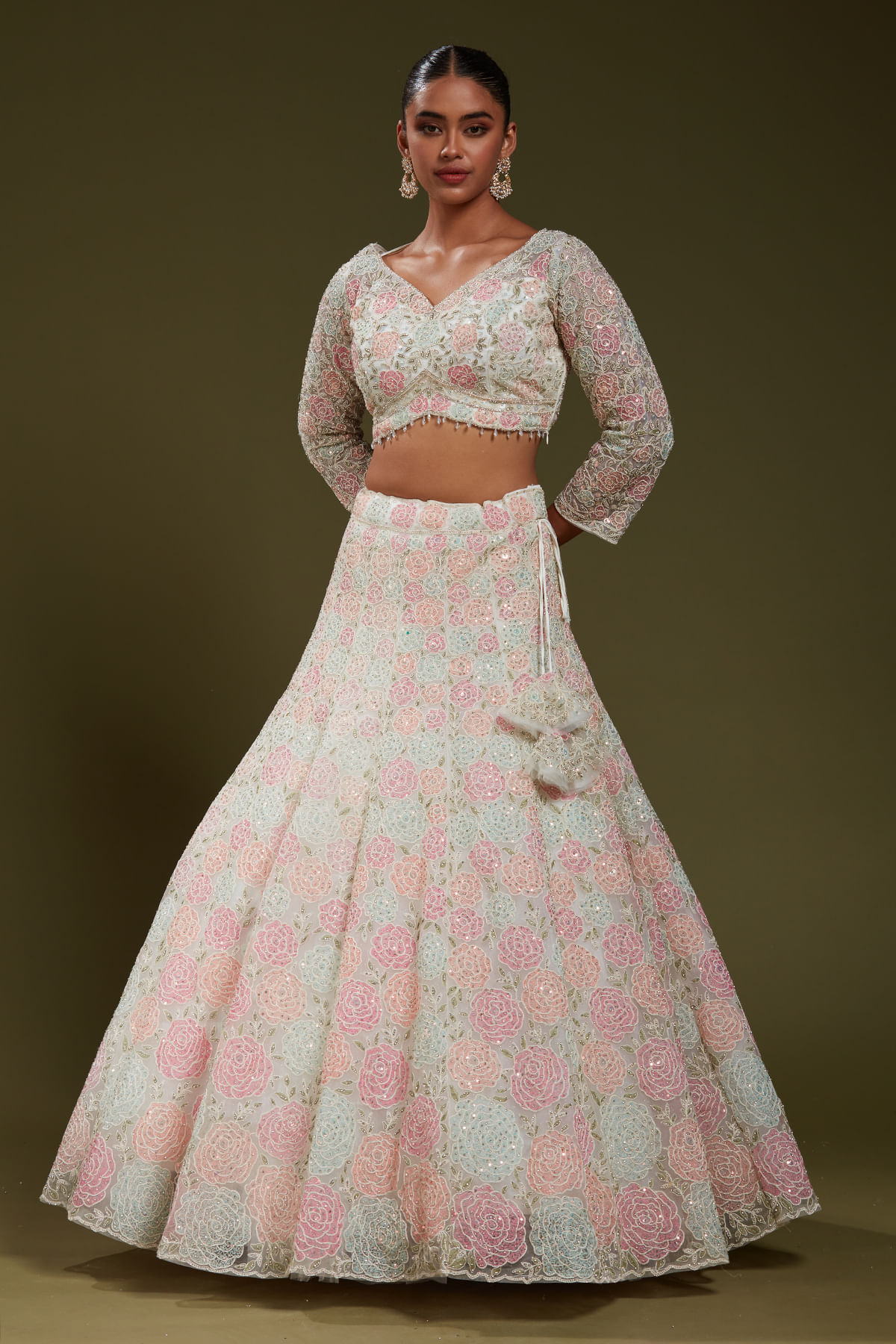 White Designer Lehenga