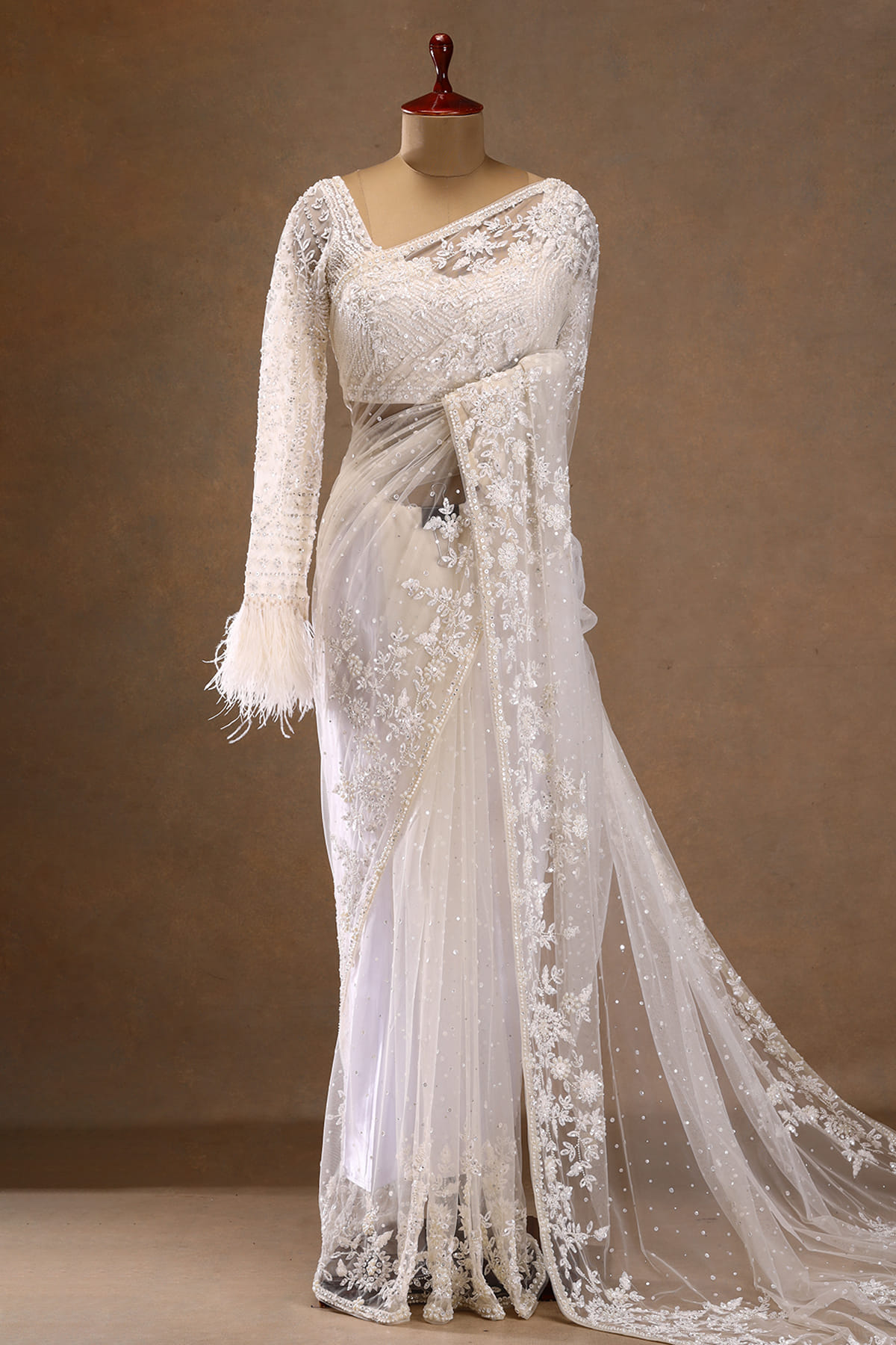 Wedding Full Sleeve Blouse With Saree Gold Tissue Silk Blouse With