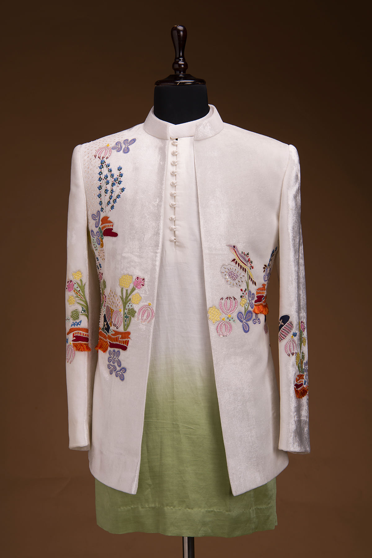 White Jodhpuri Suit