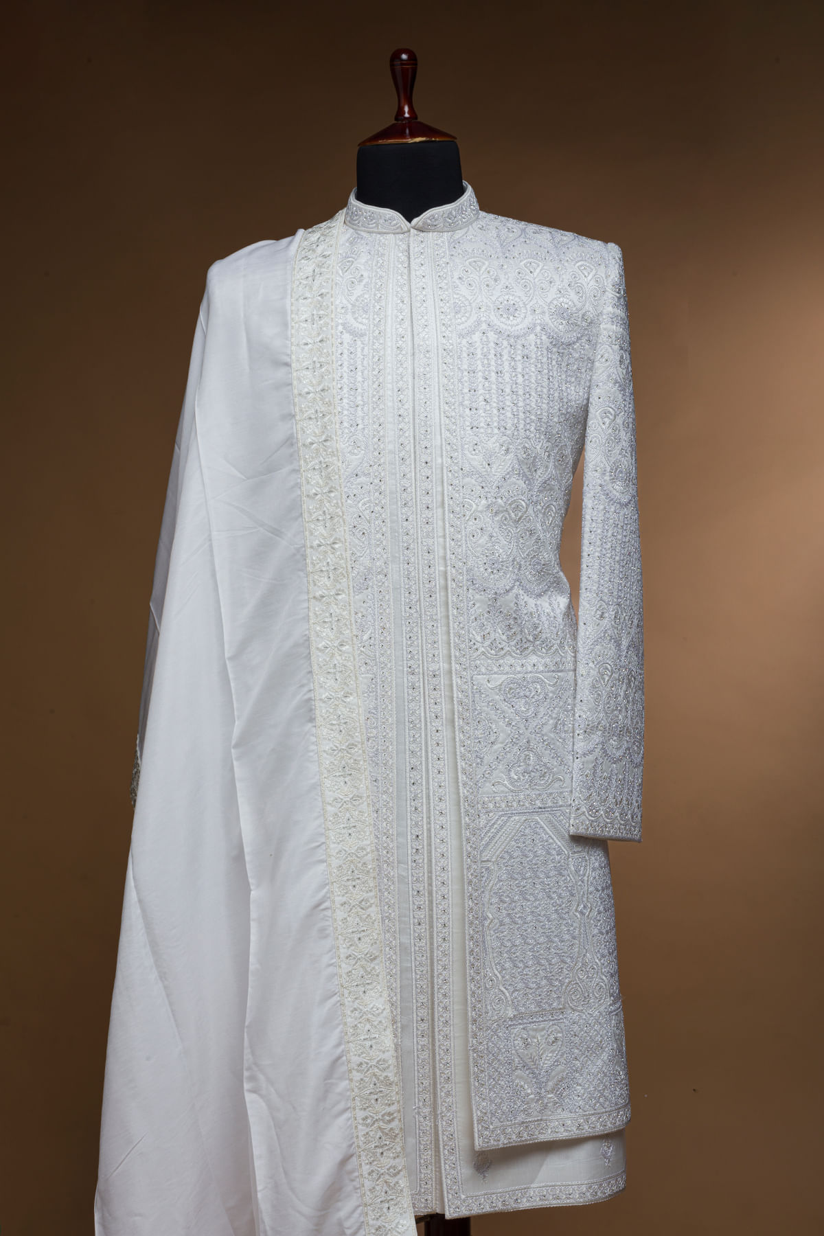 White Wedding Sherwani 