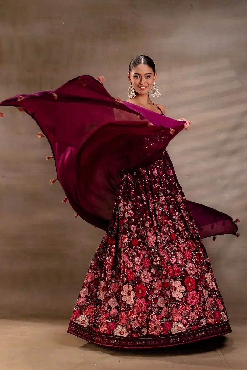 Purple Anarkali Salwar