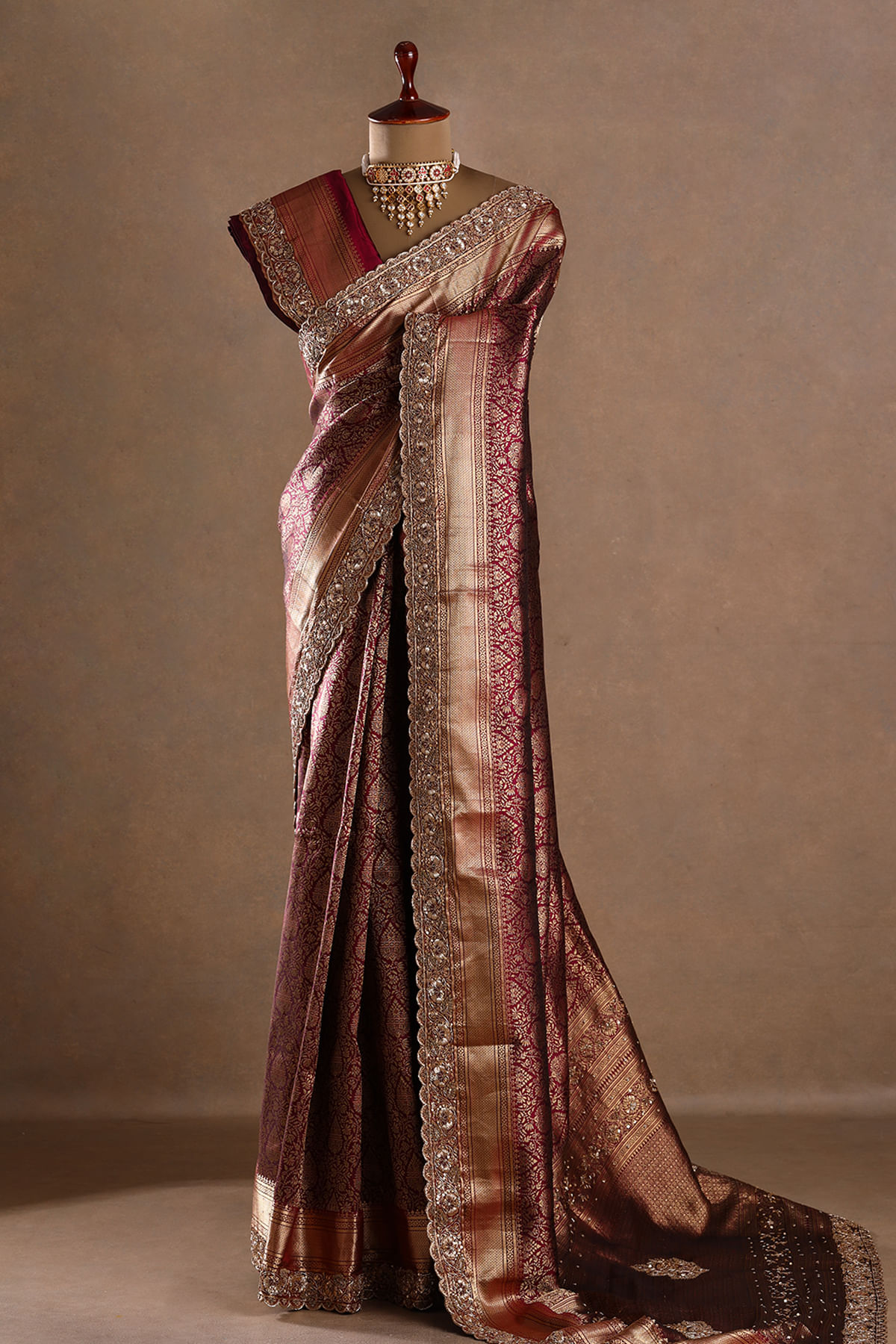 Purple Kanchipuram Silk Saree