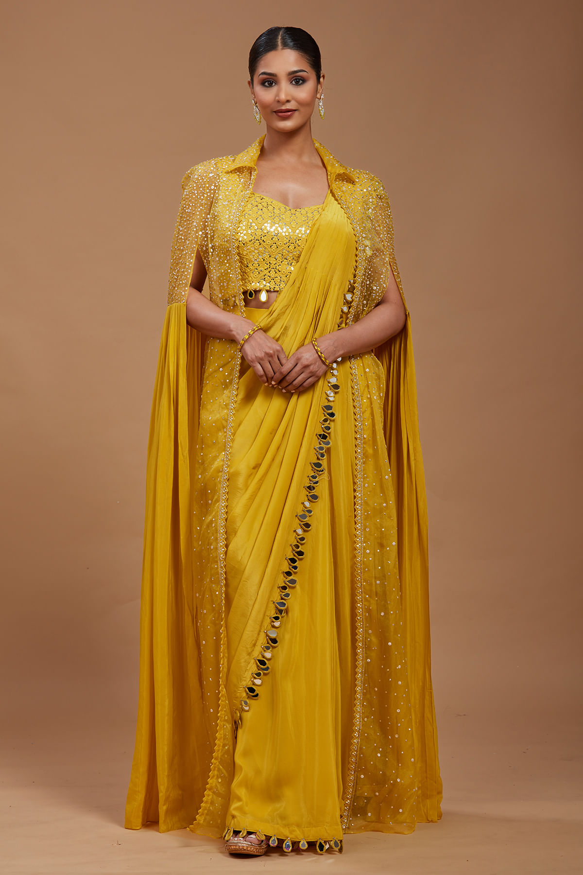 Yellow Designer Saree