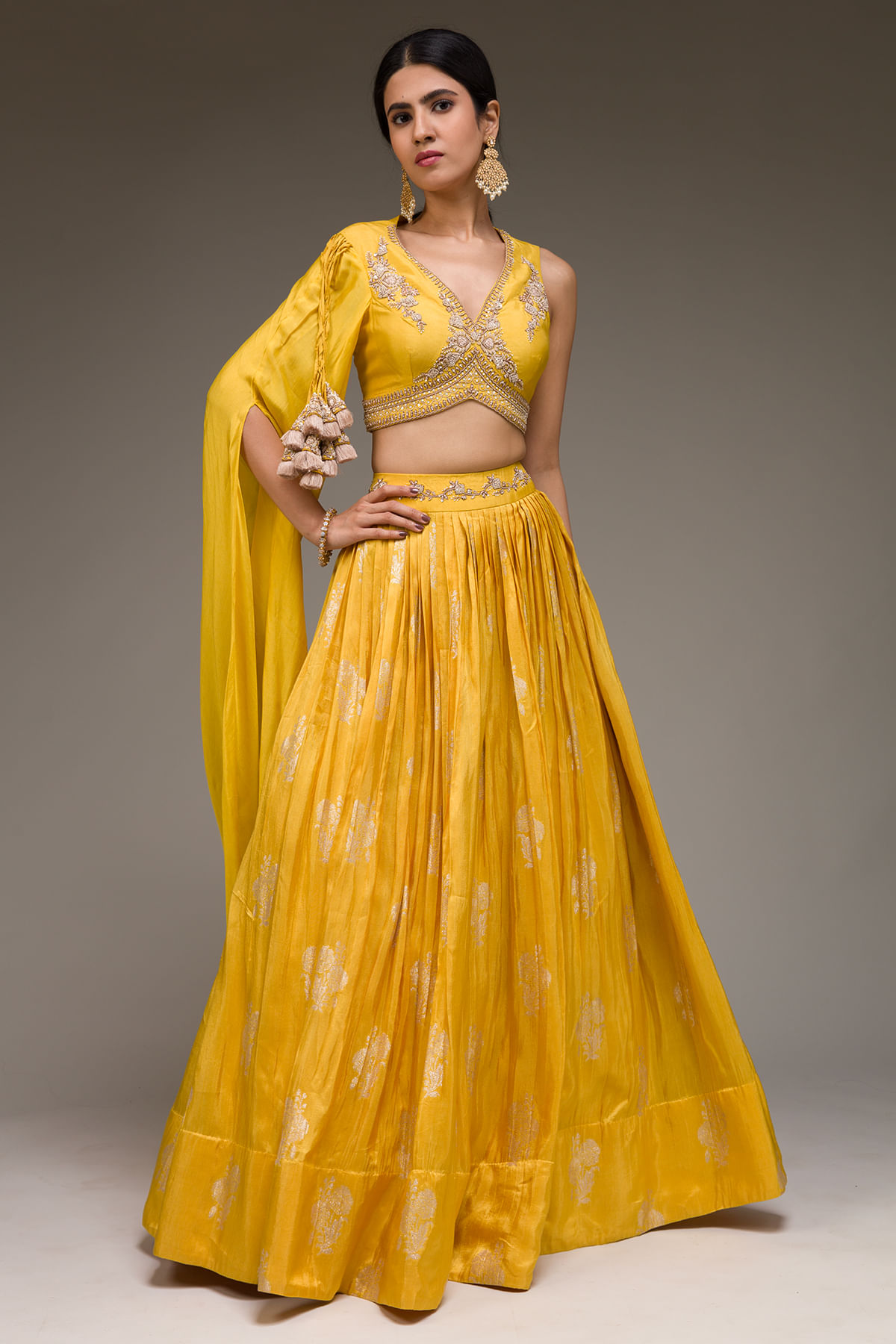 Yellow Party Wear Lehenga
