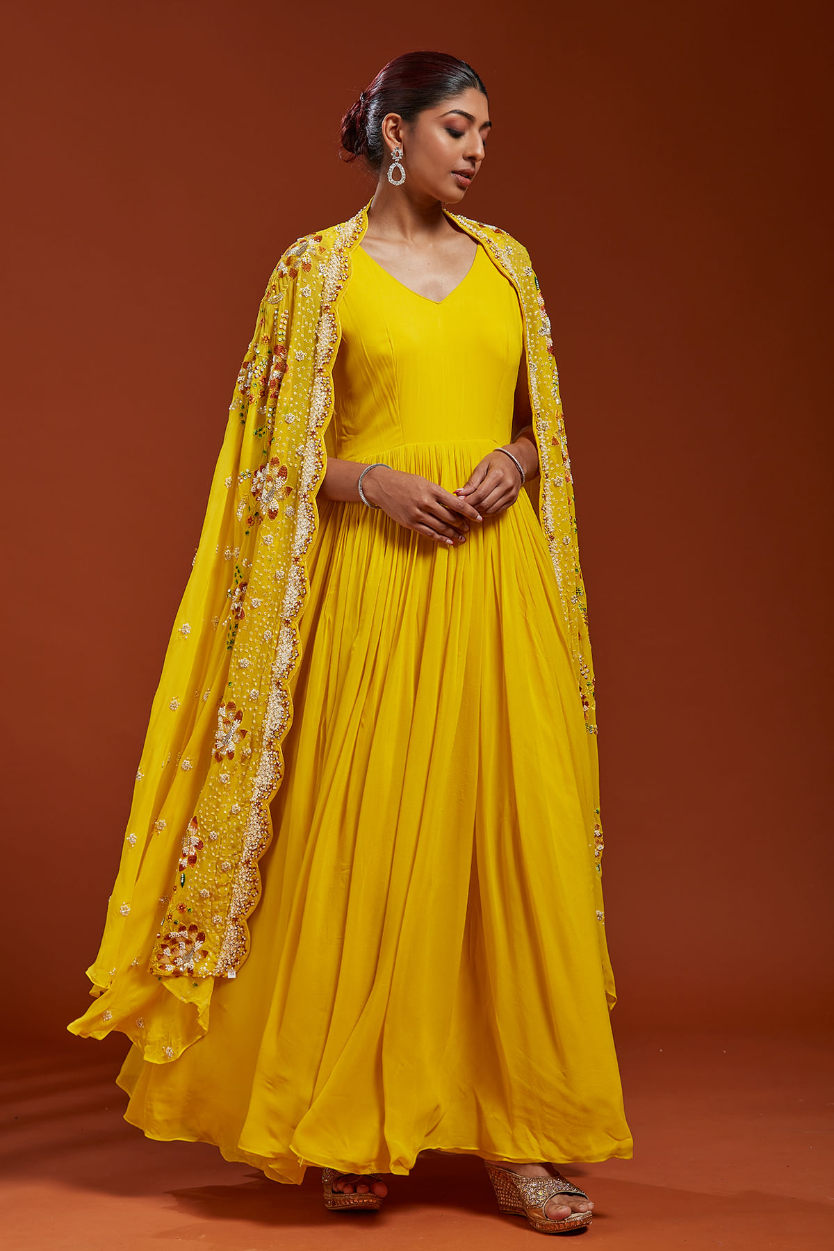 Yellow Anarkali Suit