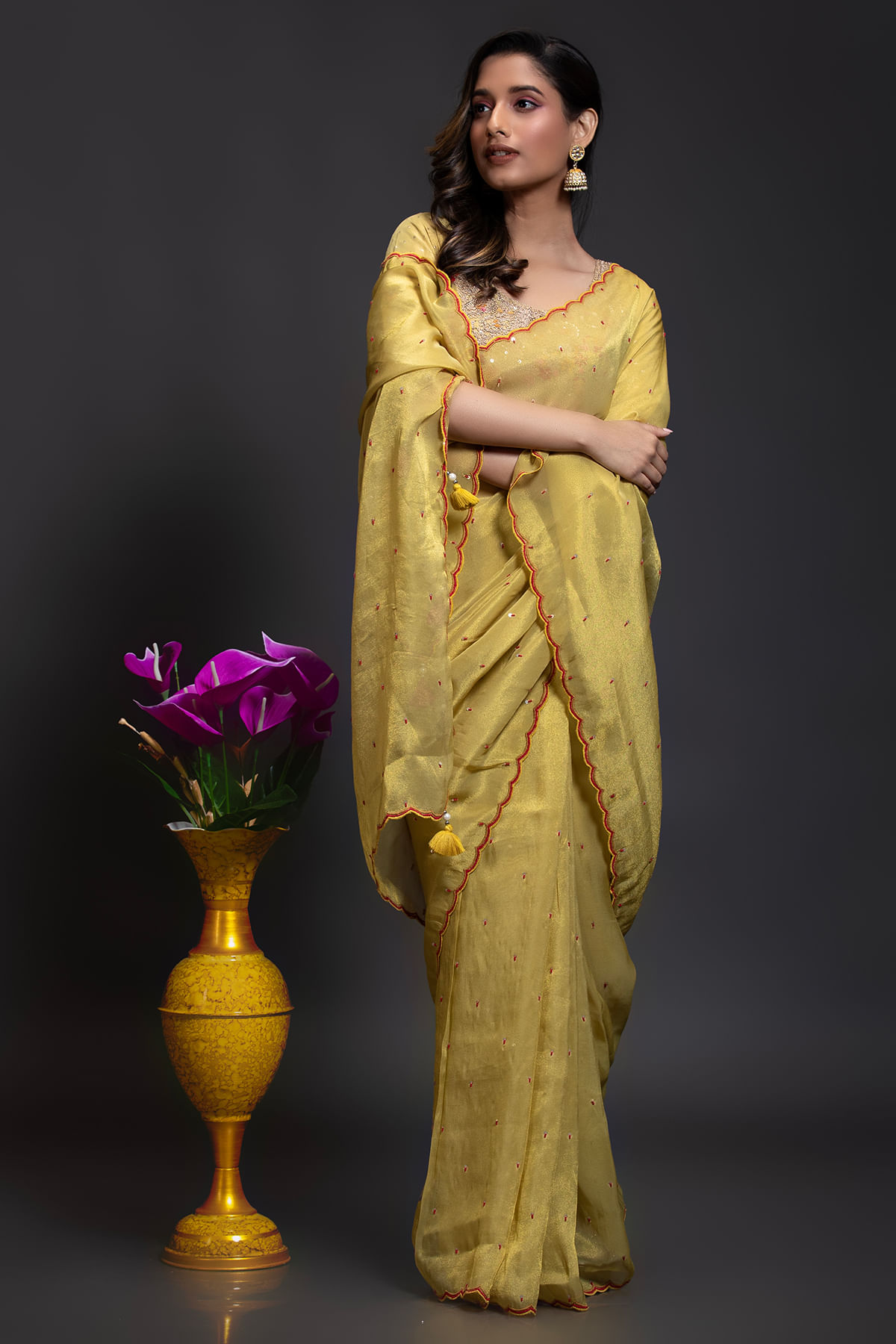 Yellow Saree for Bridesmaids