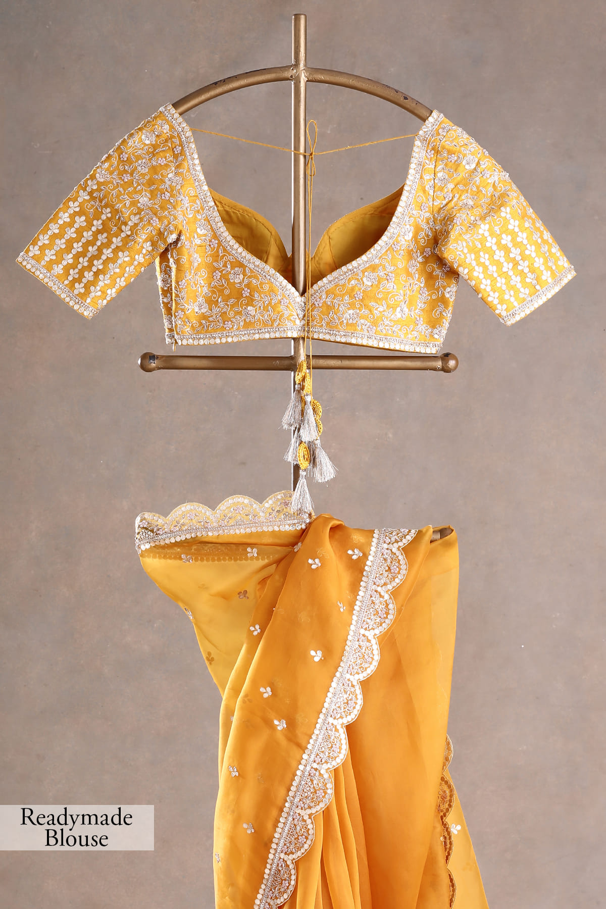 yellow gold blouse