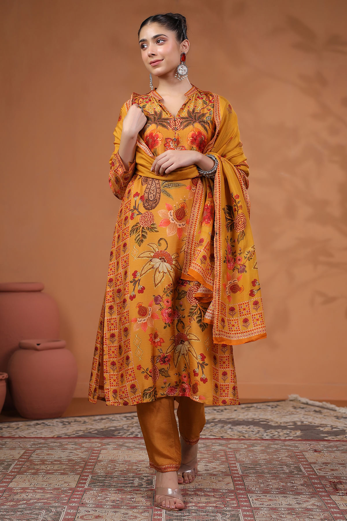 Yellow Straight Cut Suit 