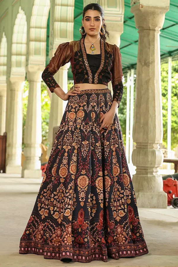 Best Designer Crop Top Lehenga Online Samyakk