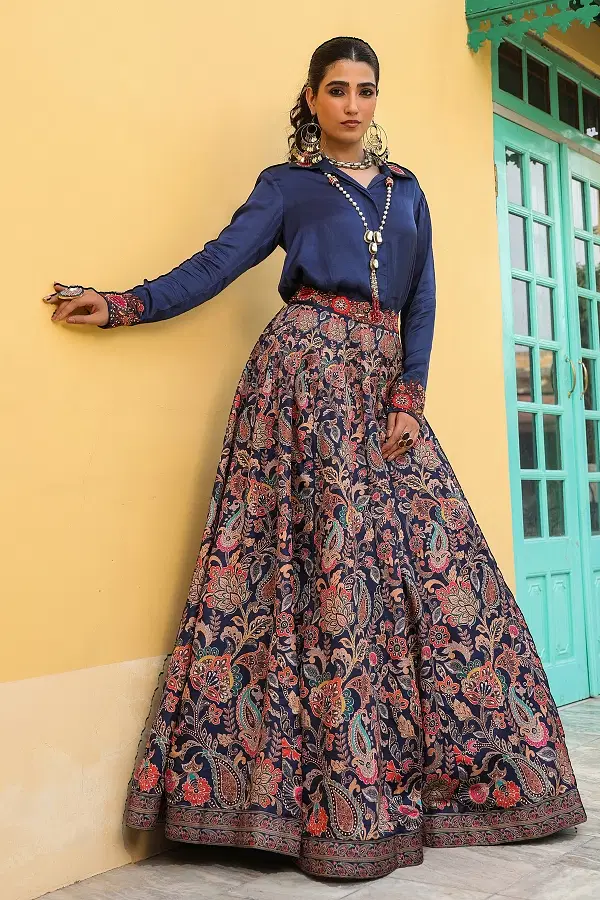 Best Designer Crop Top Lehenga Online Samyakk