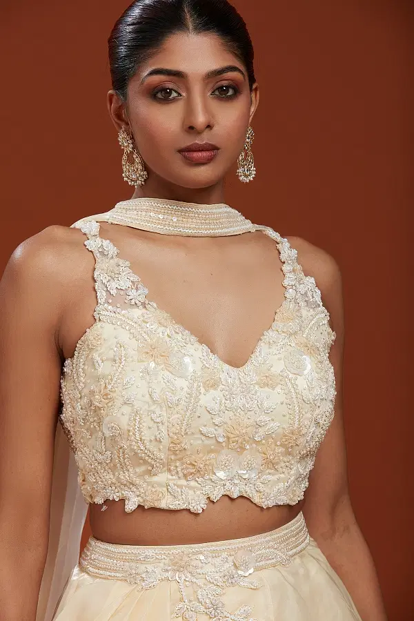 Jewellery for party wear lehenga top