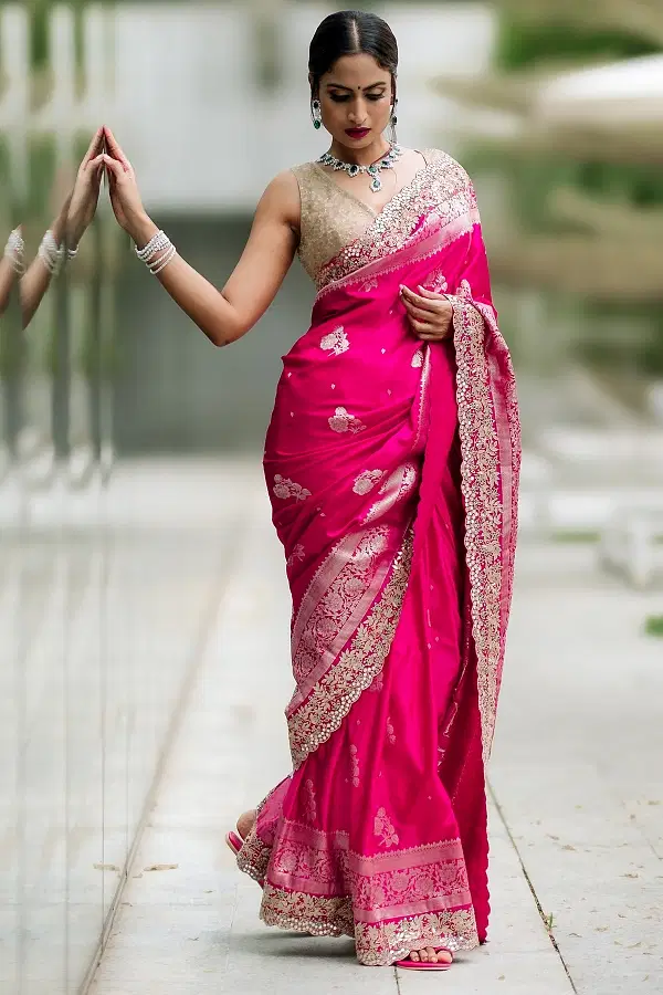 Simple party wear sarees online sale