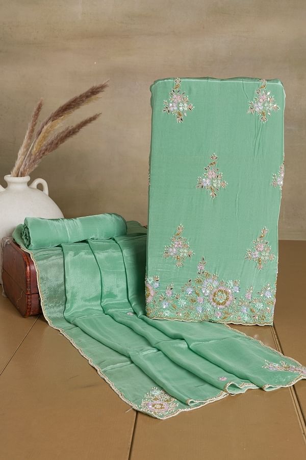 Stone work dress materials hot sale