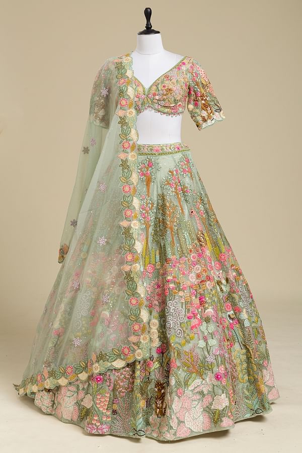 Mehendi lehenga online top