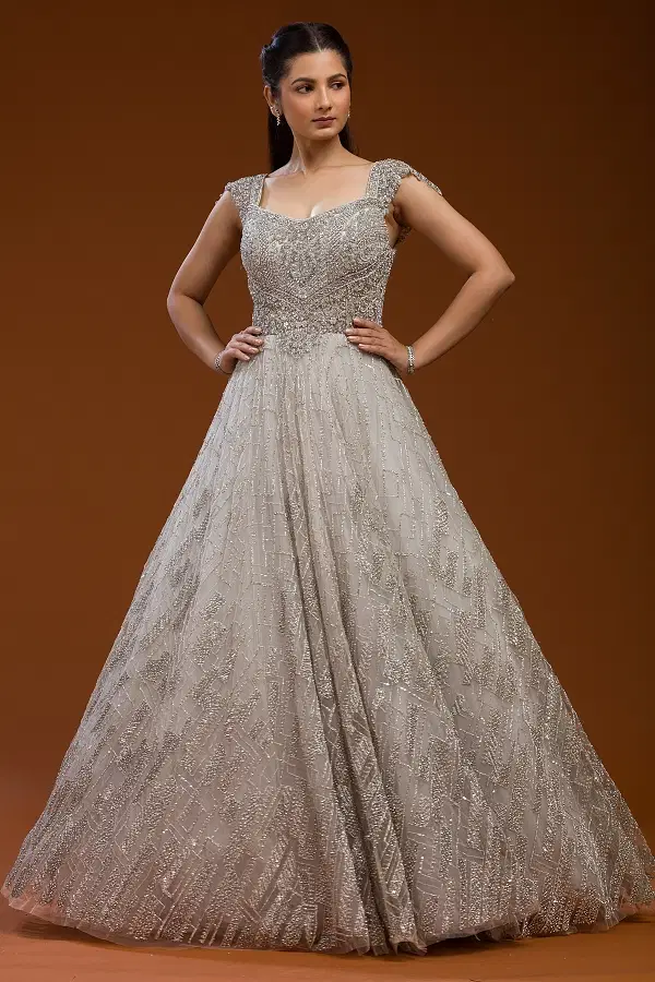 Stylish Grey Colour Gowns for Every Occasion Best Prices Latest Trends Samyakk