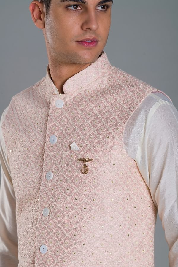Peach waistcoat wedding hotsell