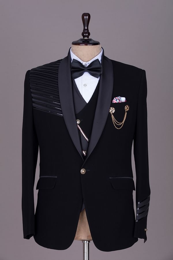 Designer top coat suit